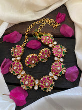 Precious Kundan Jadau Lotus Neckpiece-J179